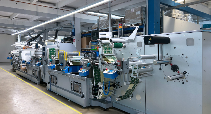 The Cartes GT360 line setup at the German label converter's facility.